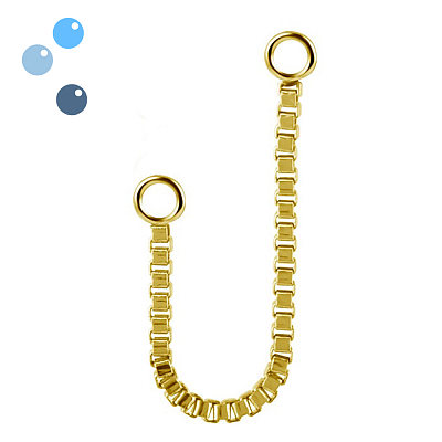 Цепочка-подвеска для пирсинга сталь Gold 1 мм